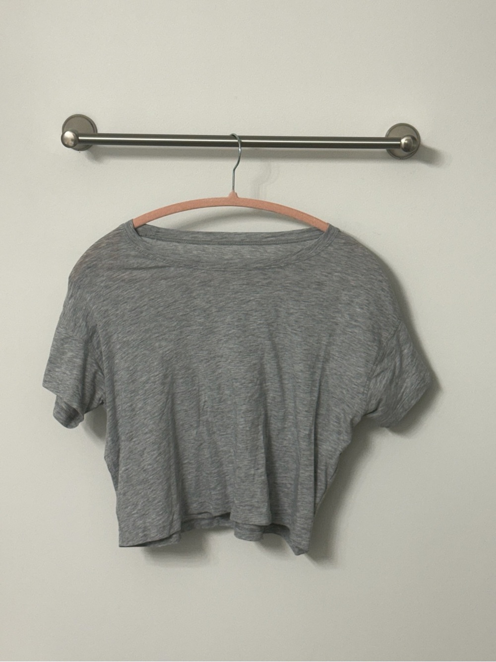 lululemon athletica Heather Gray Cates Cropped Tee